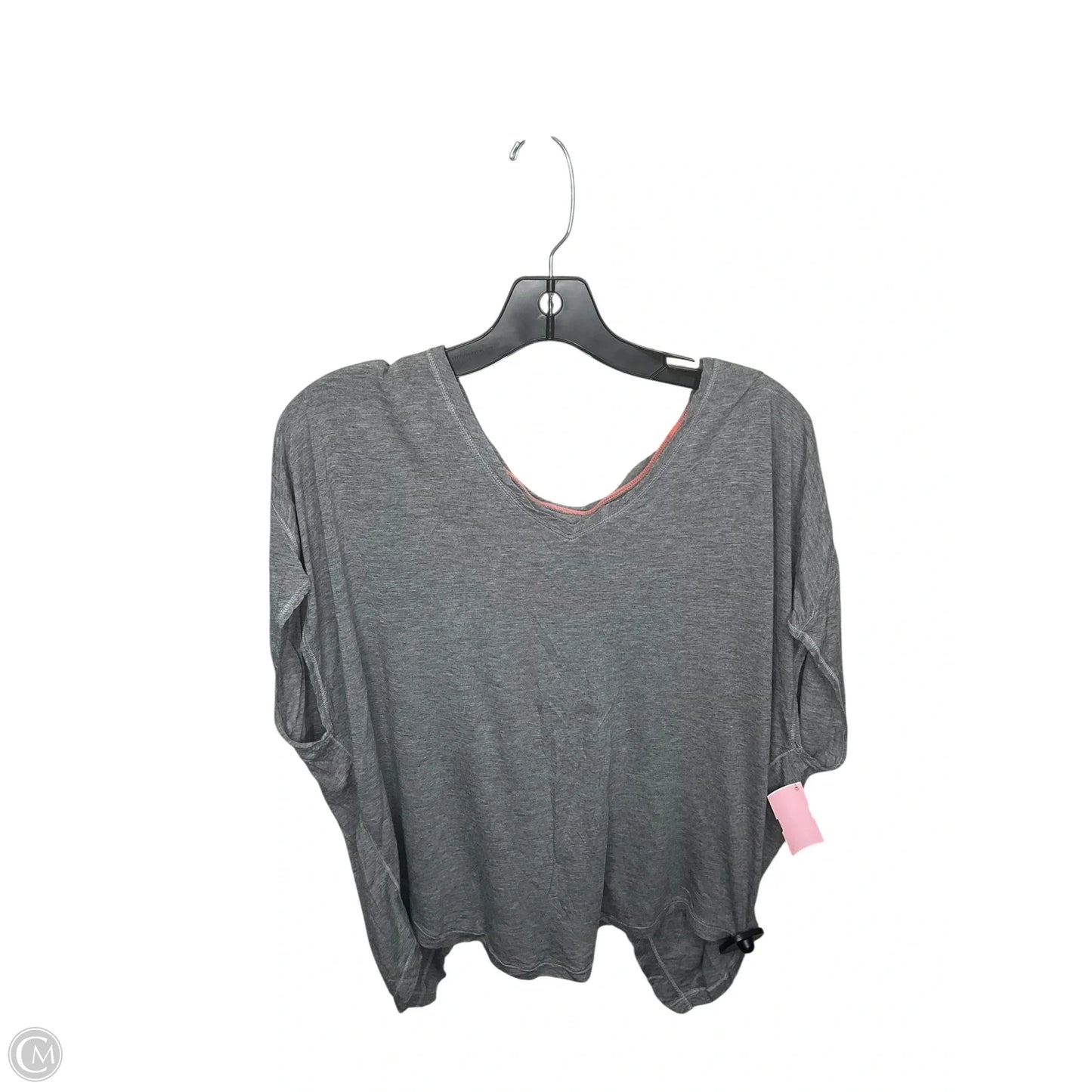 Athletic Top Short Sleeve By Lululemon In Grey, Size: S