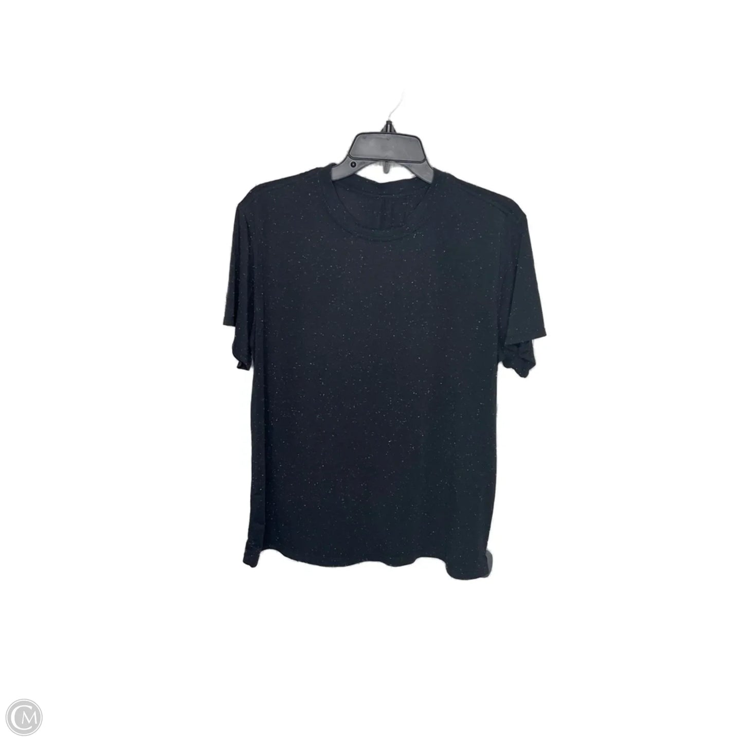 Athletic Top Short Sleeve By Lululemon In Black, Size: M