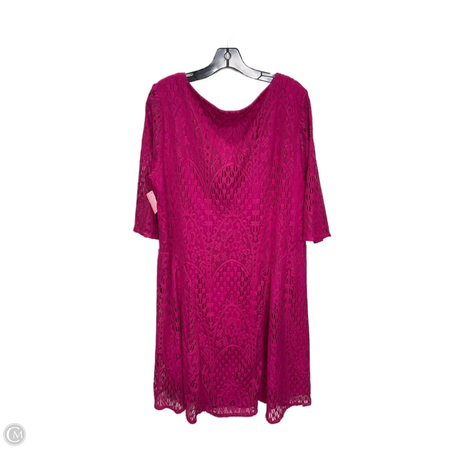 Dress Casual Midi By Chris Mclaughlin In Pink, Size: 18