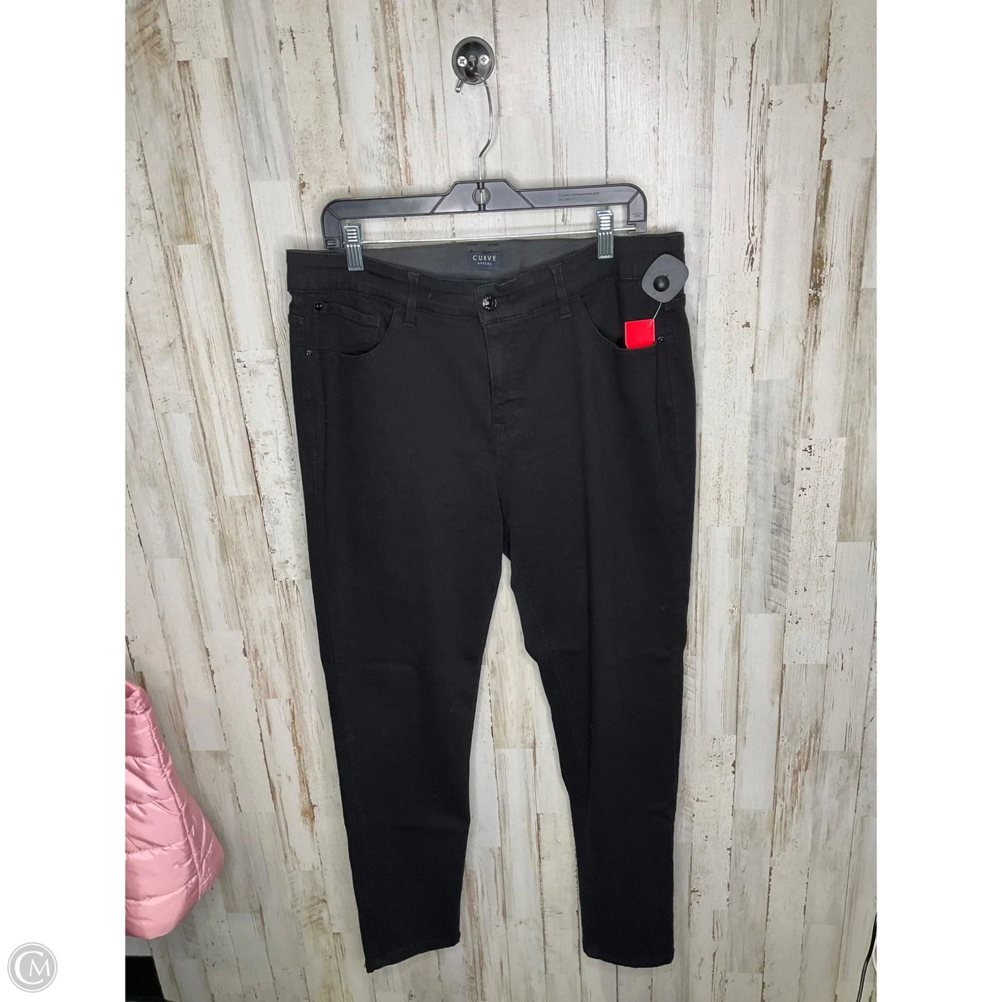 Jeans Skinny By Curve Appeal In Black, Size: 16