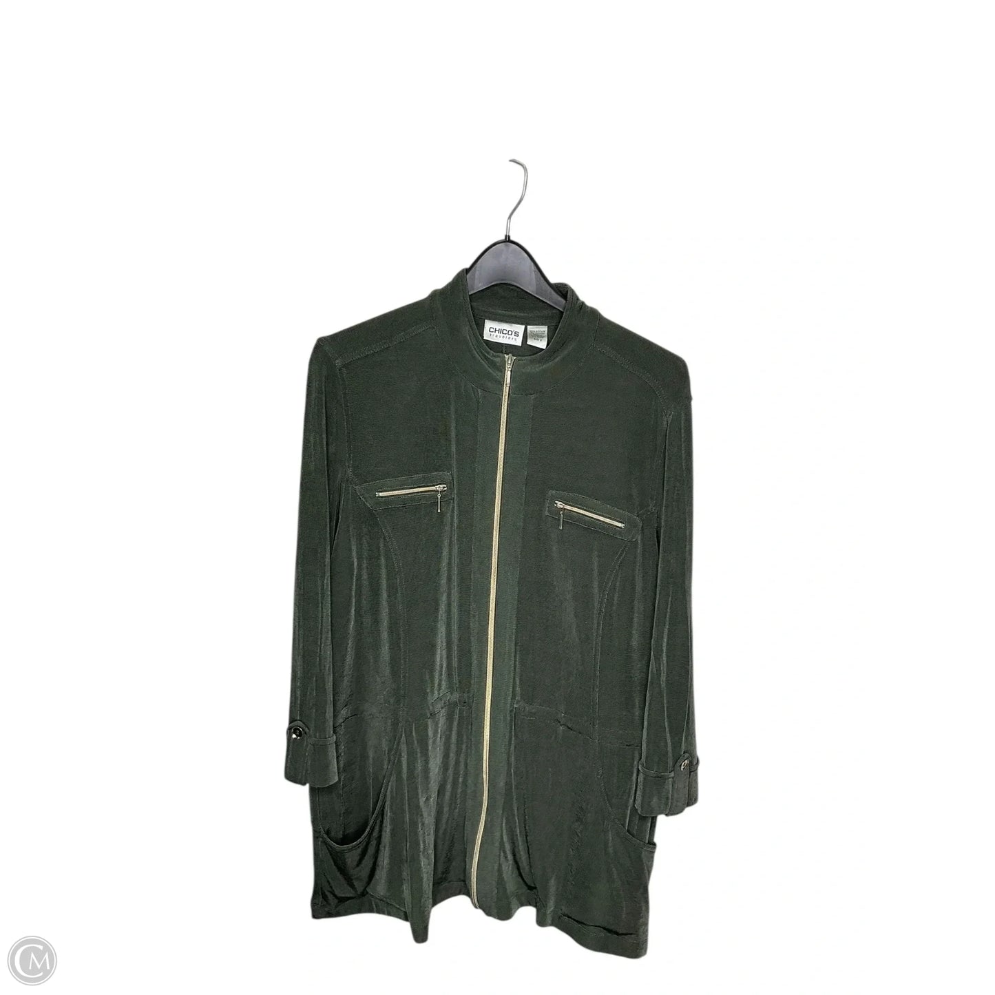 Jacket Other By Chicos In Green, Size: 2