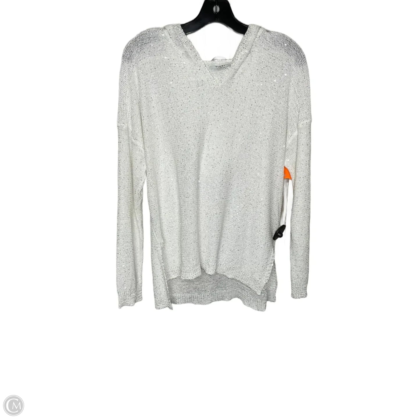 Sweatshirt Hoodie By Sioni In White, Size: L
