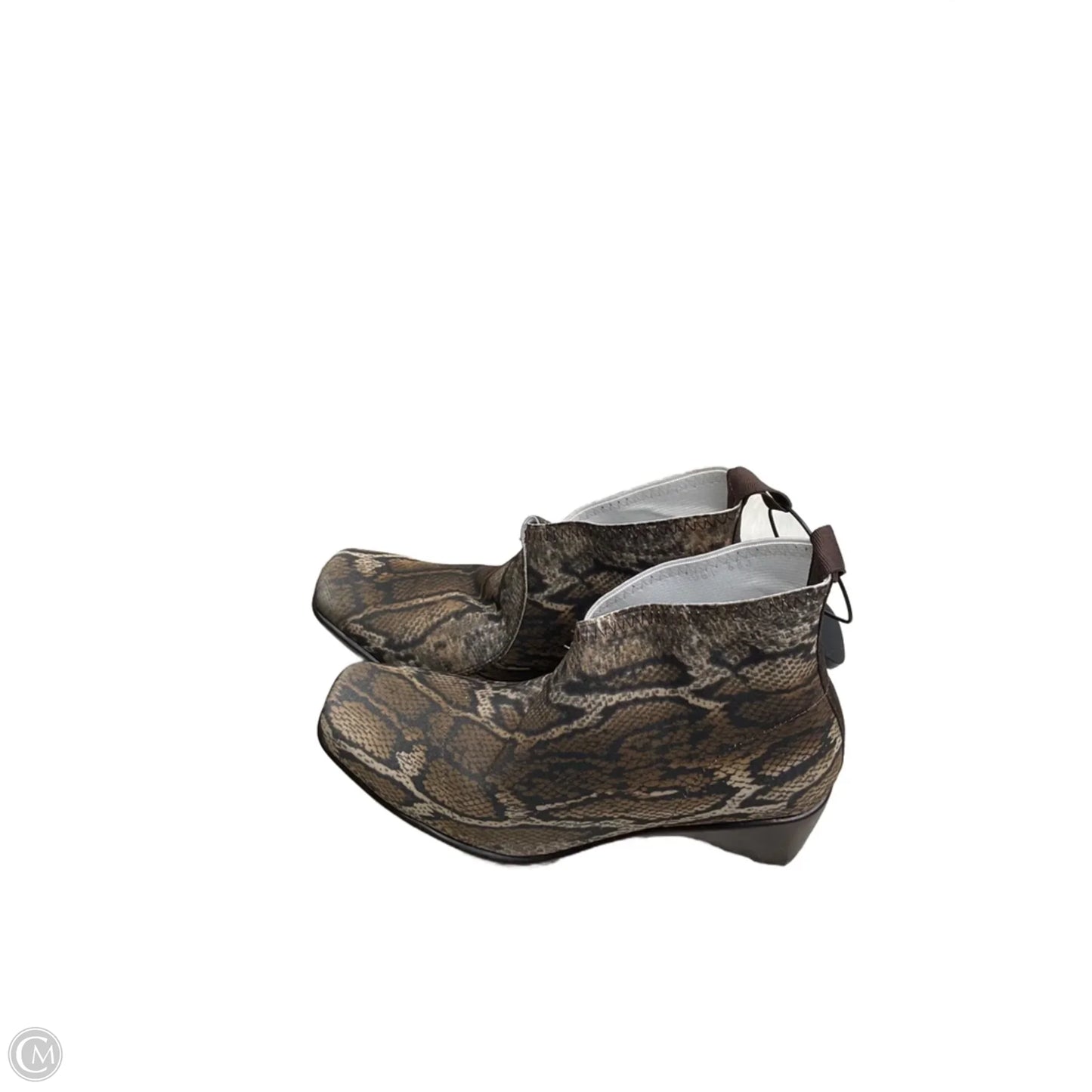 Boots Ankle Heels By Cmc In Animal Print, Size: 6