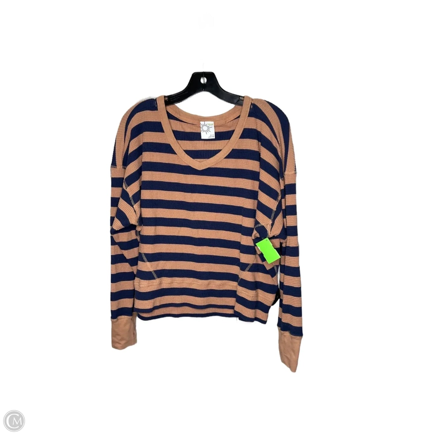 Top Long Sleeve By Aerie In Striped Pattern, Size: Xs