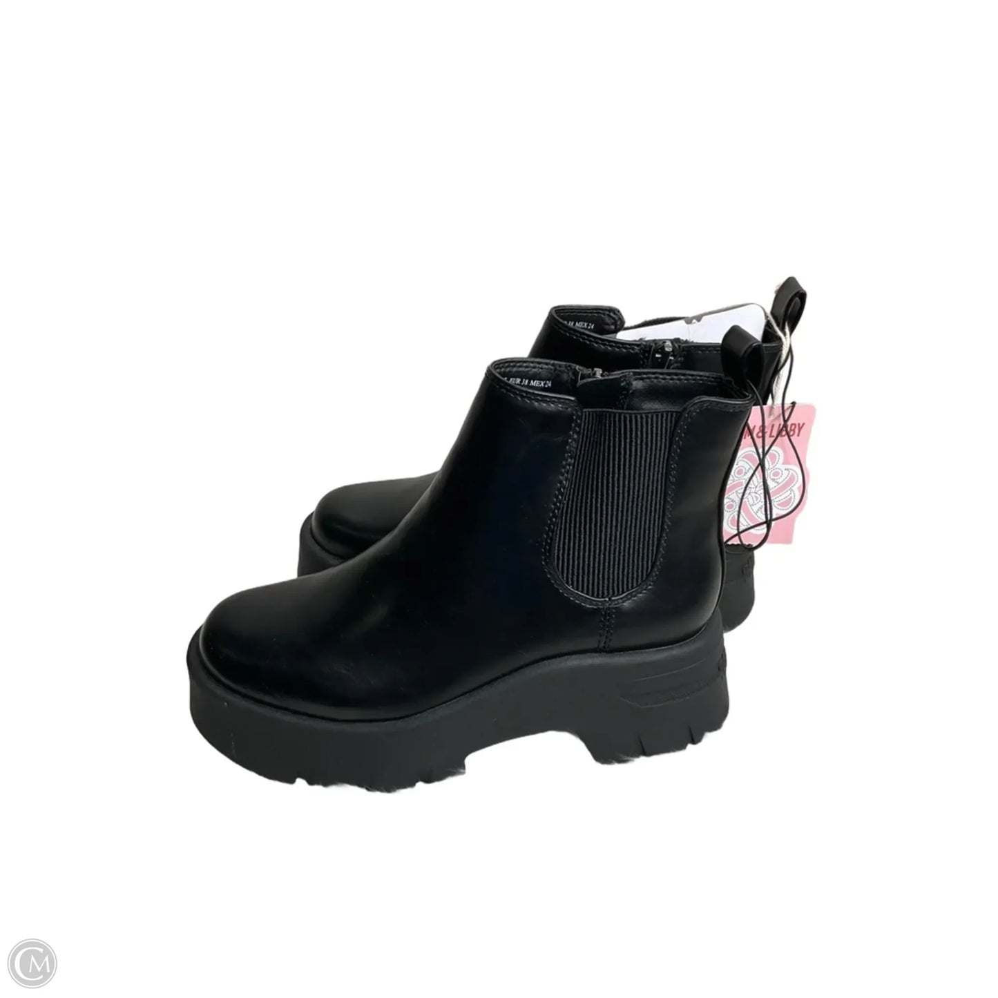 Boots Ankle Heels By Sam And Libby In Black, Size: 7