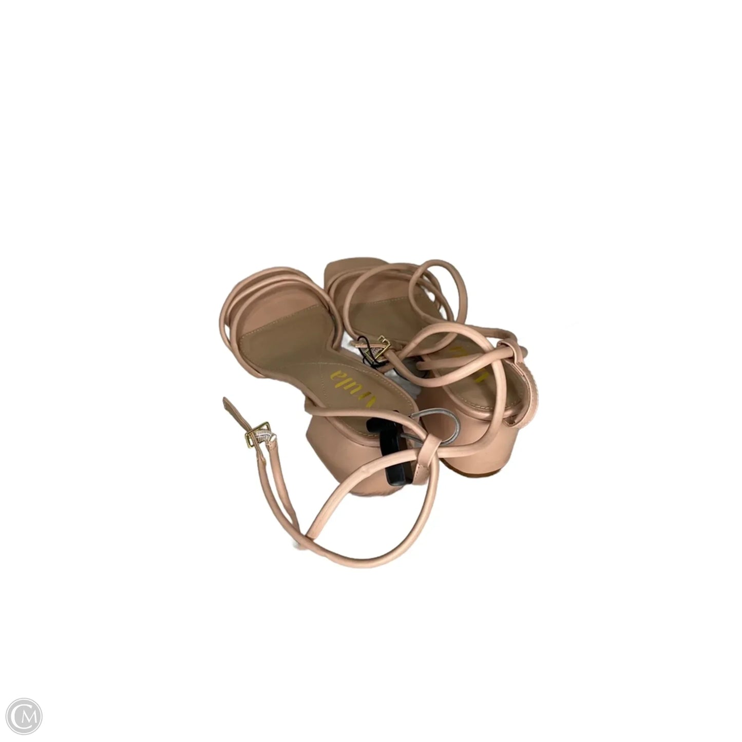 Shoes Heels Block By Arula In Tan, Size: 11