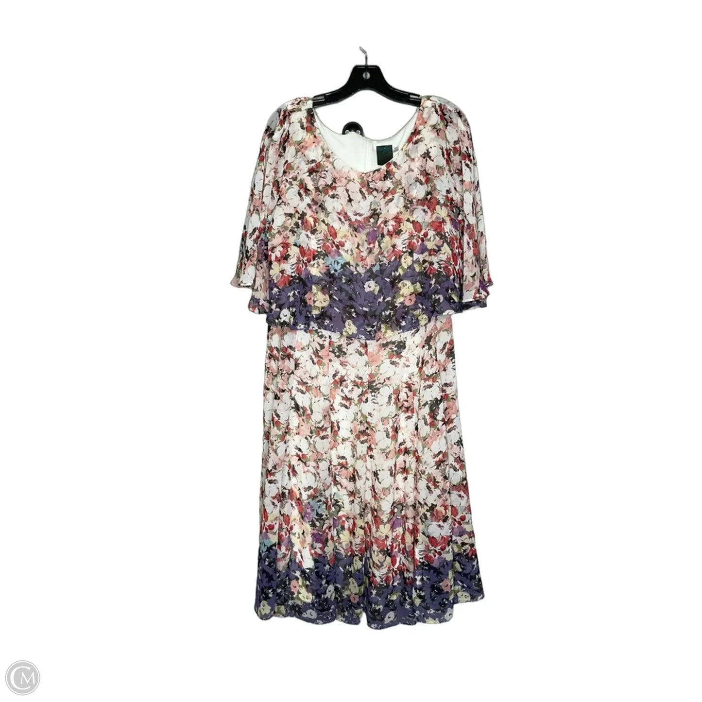 Dress Casual Midi By Gabby Skye In Floral Print, Size: 2x
