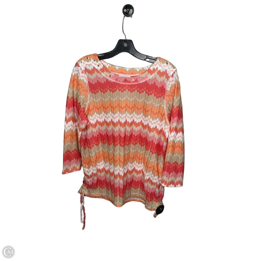Top 3/4 Sleeve By Alfred Dunner In Multi-colored, Size: M