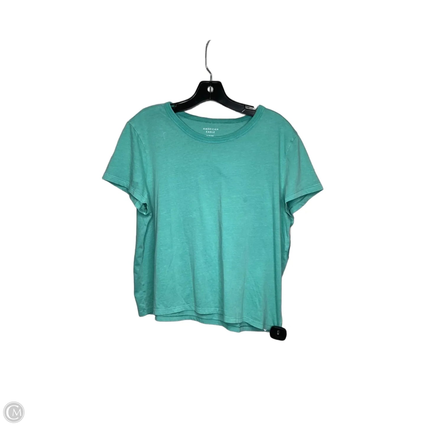 Top Short Sleeve By American Eagle In Teal, Size: Xl