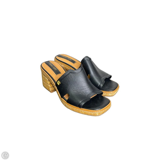 Sandals Heels Block By Franco Sarto In Black, Size: 7.5