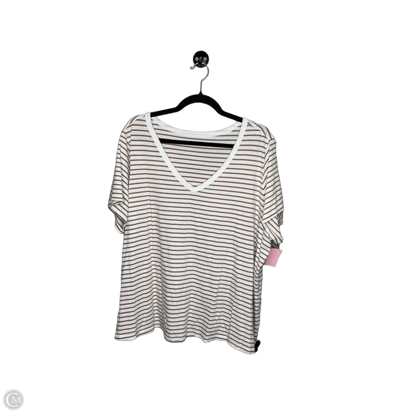 Top Short Sleeve Basic By Old Navy In Striped Pattern, Size: 2x