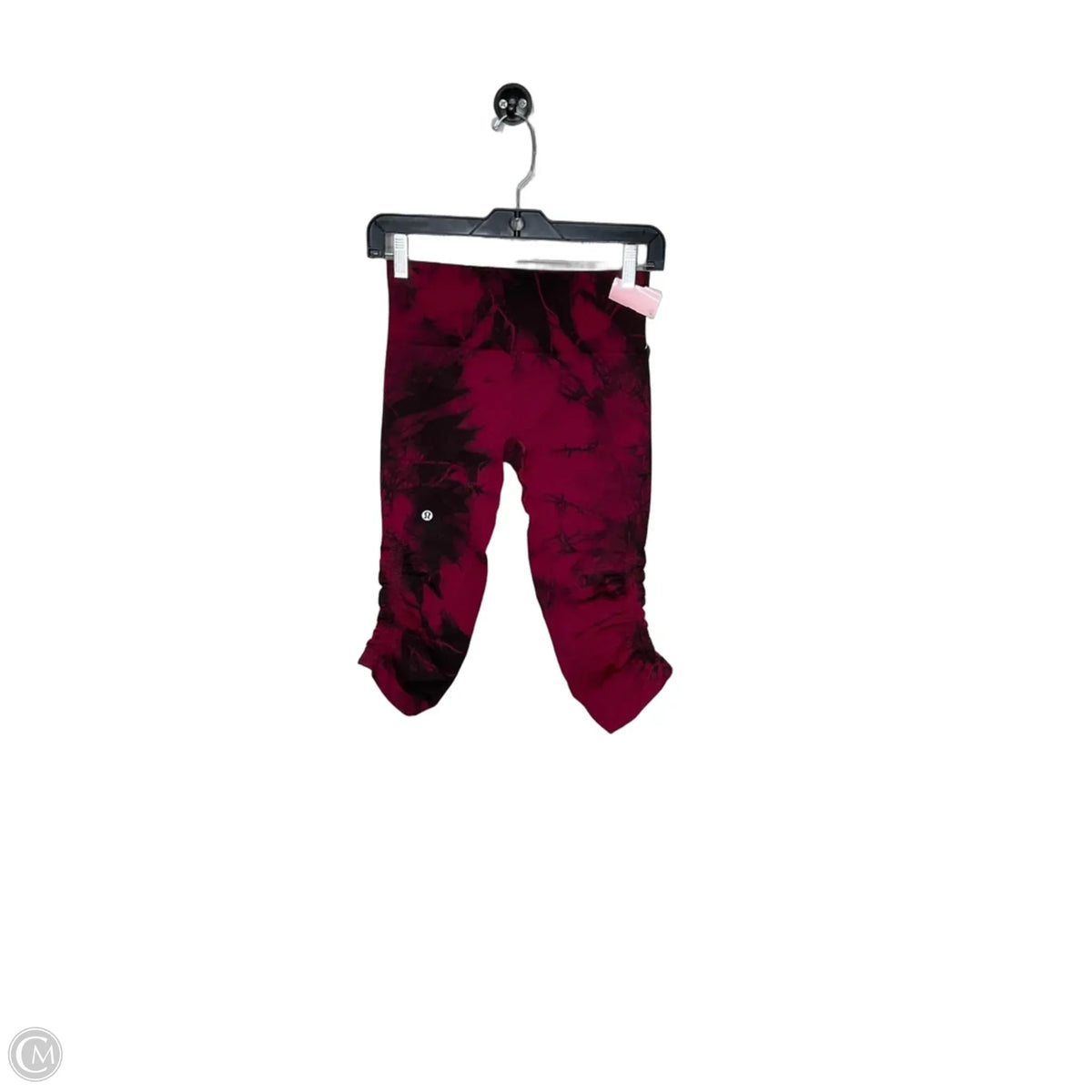 Athletic Capris By Lululemon In Black & Red, Size: 4