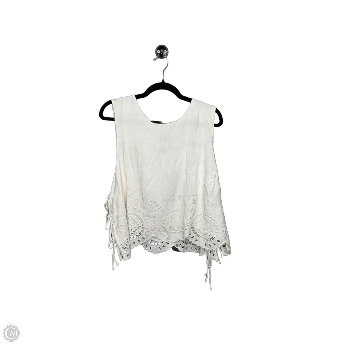Top Sleeveless By Future Collective In Cream, Size: 2x