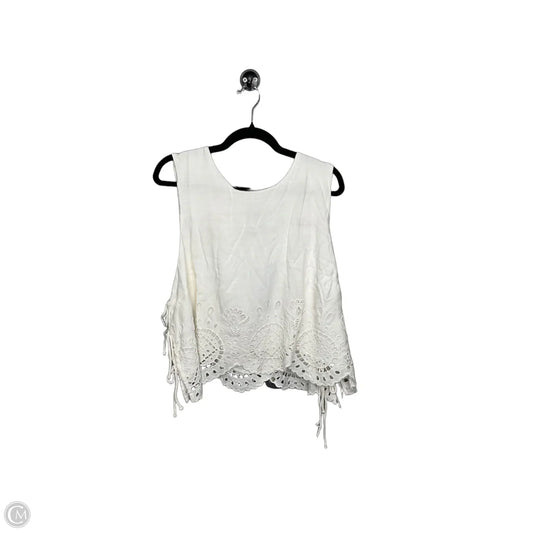 Top Sleeveless By Future Collective In Cream, Size: 2x