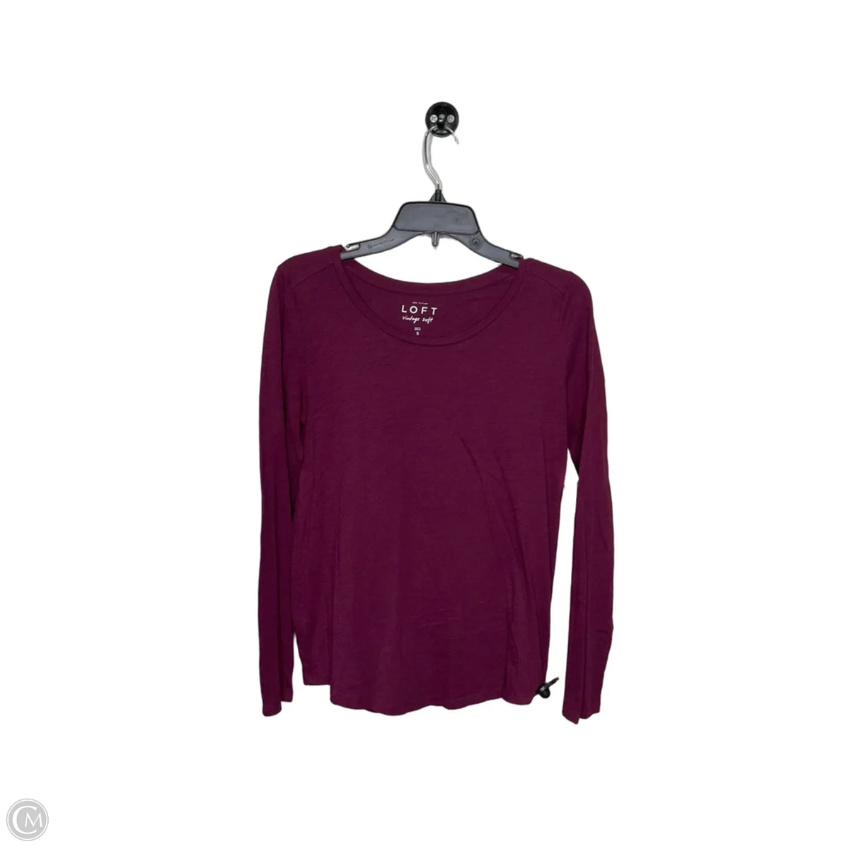 Top Long Sleeve By Loft In Maroon, Size: S