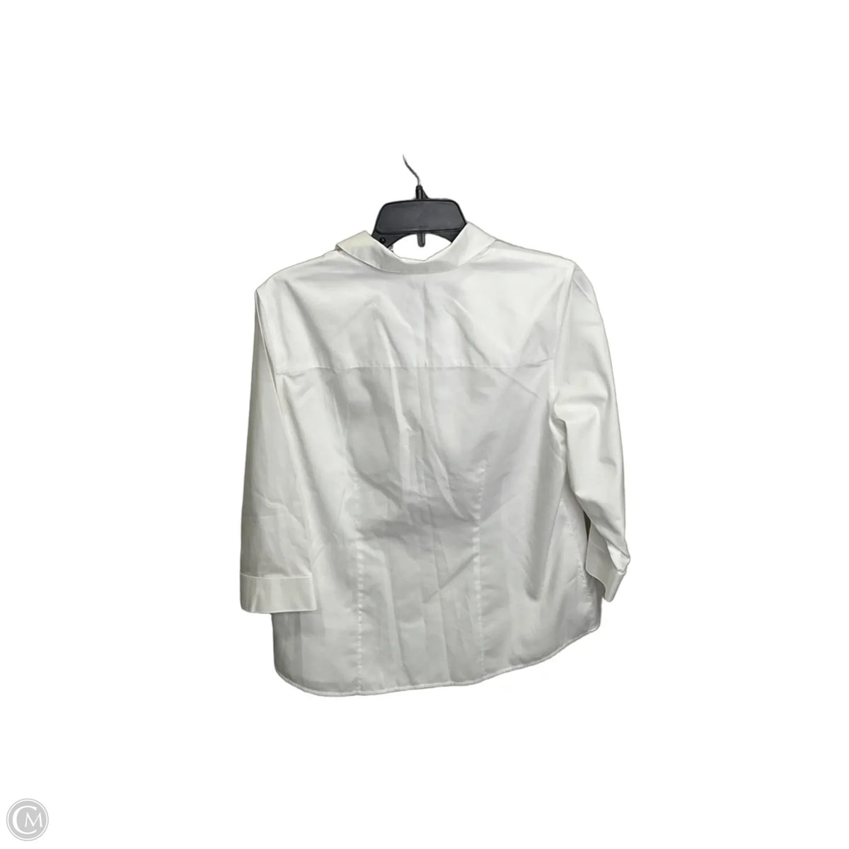 Top 3/4 Sleeve By Chicos In White, Size: M