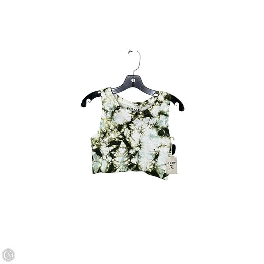 Athletic Tank Top By Poof In Green & White, Size: M