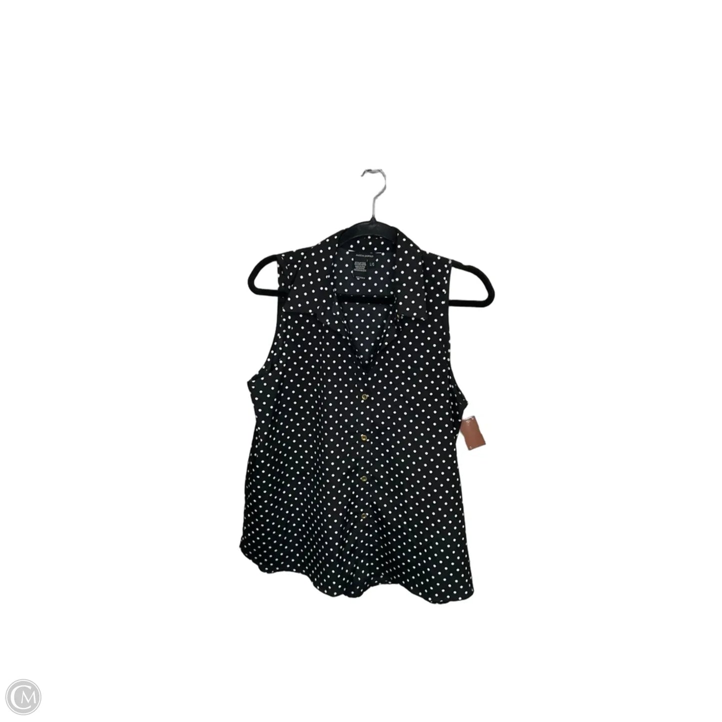 Top Sleeveless By Jules & Leopold In Polkadot Pattern, Size: L