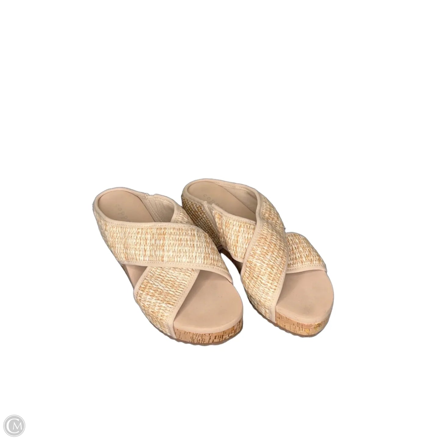 Sandals Heels Wedge By Copper Key In Cream, Size: 6