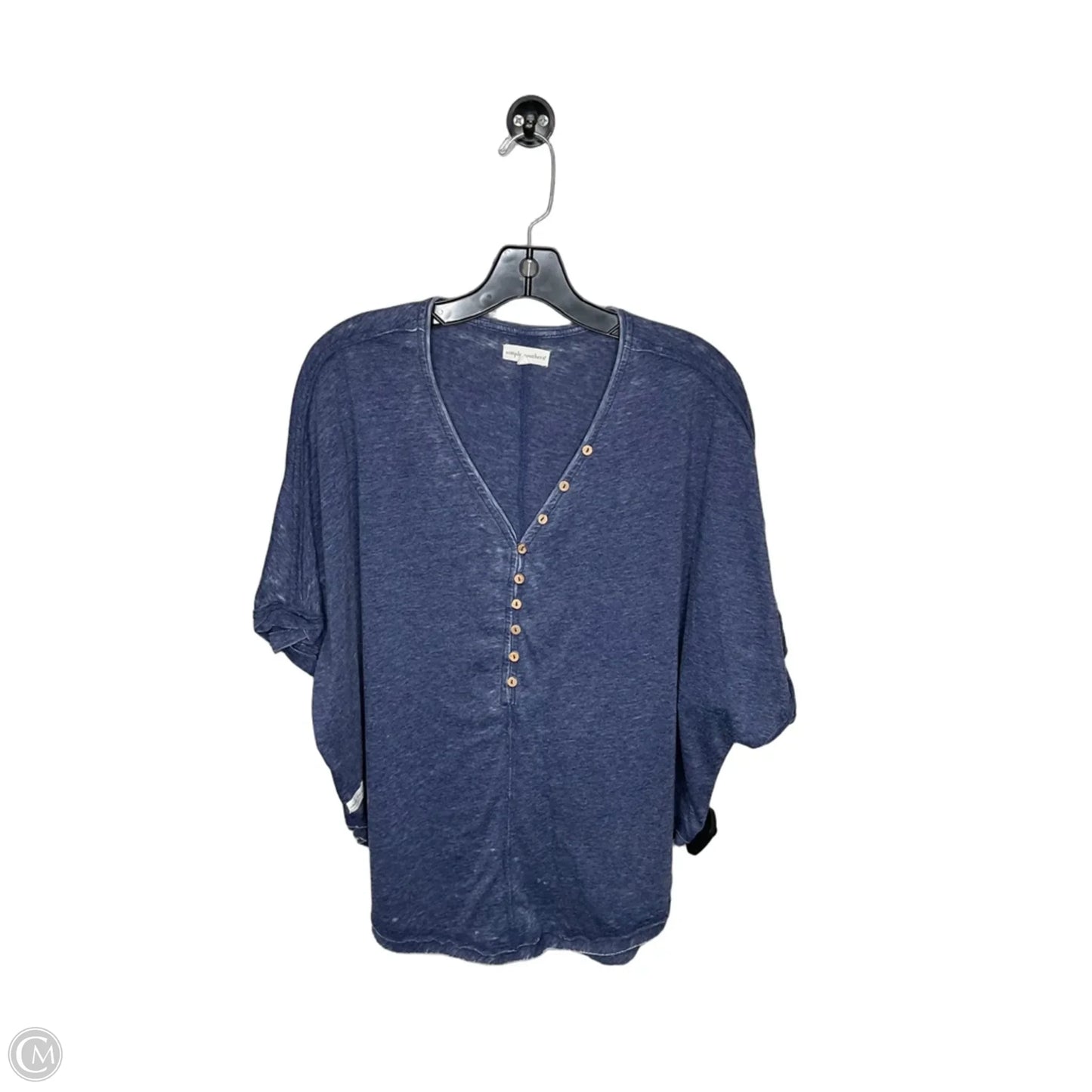 Top Short Sleeve By Simply Southern In Blue, Size: Xl