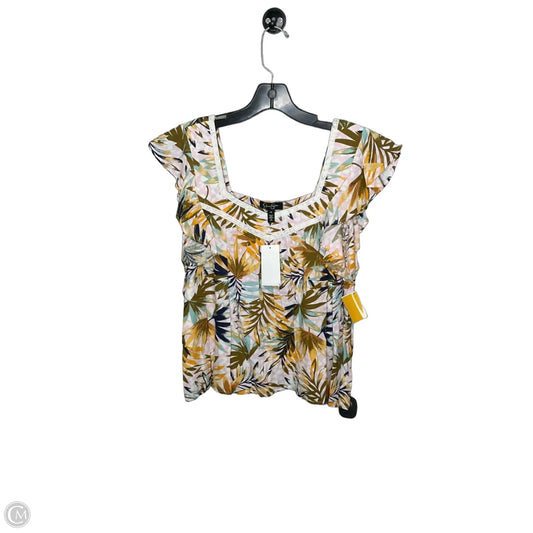 Top Short Sleeve By Jessica Simpson In Floral Print, Size: M