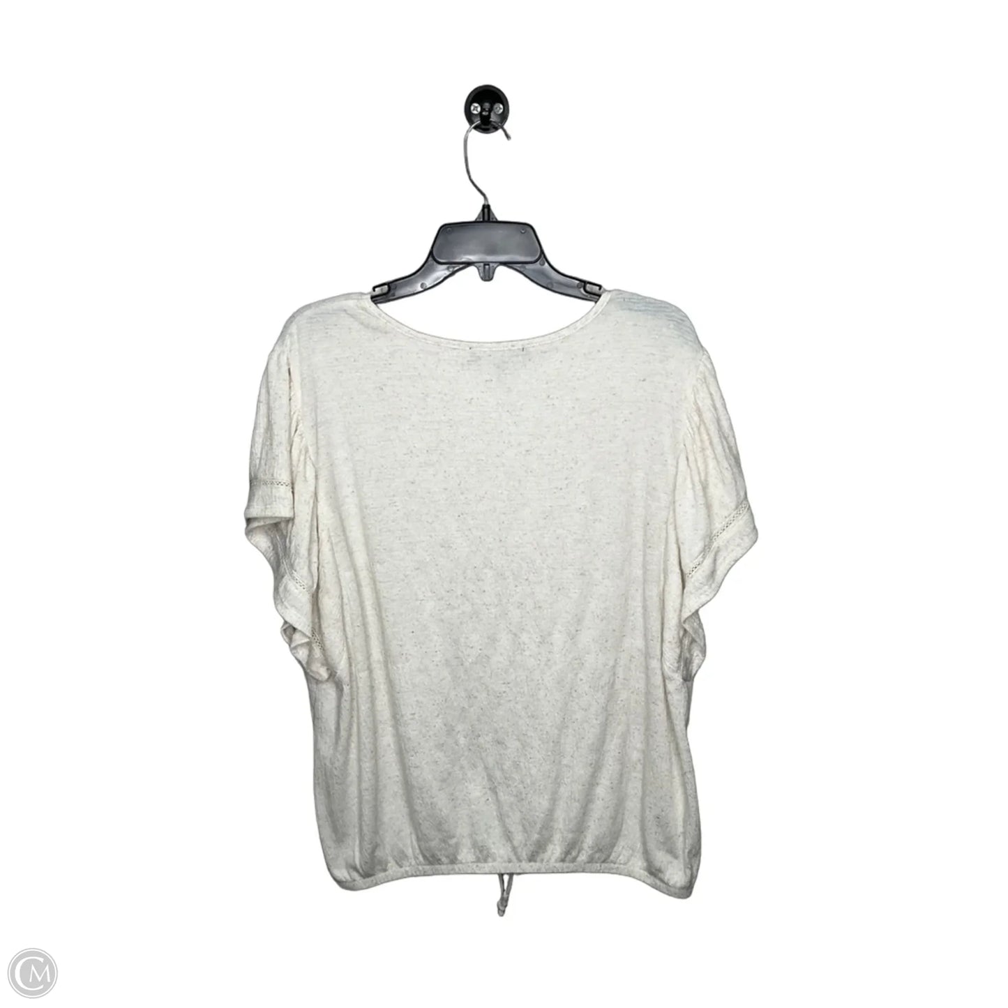 Top Short Sleeve By Fred David In Tan, Size: L