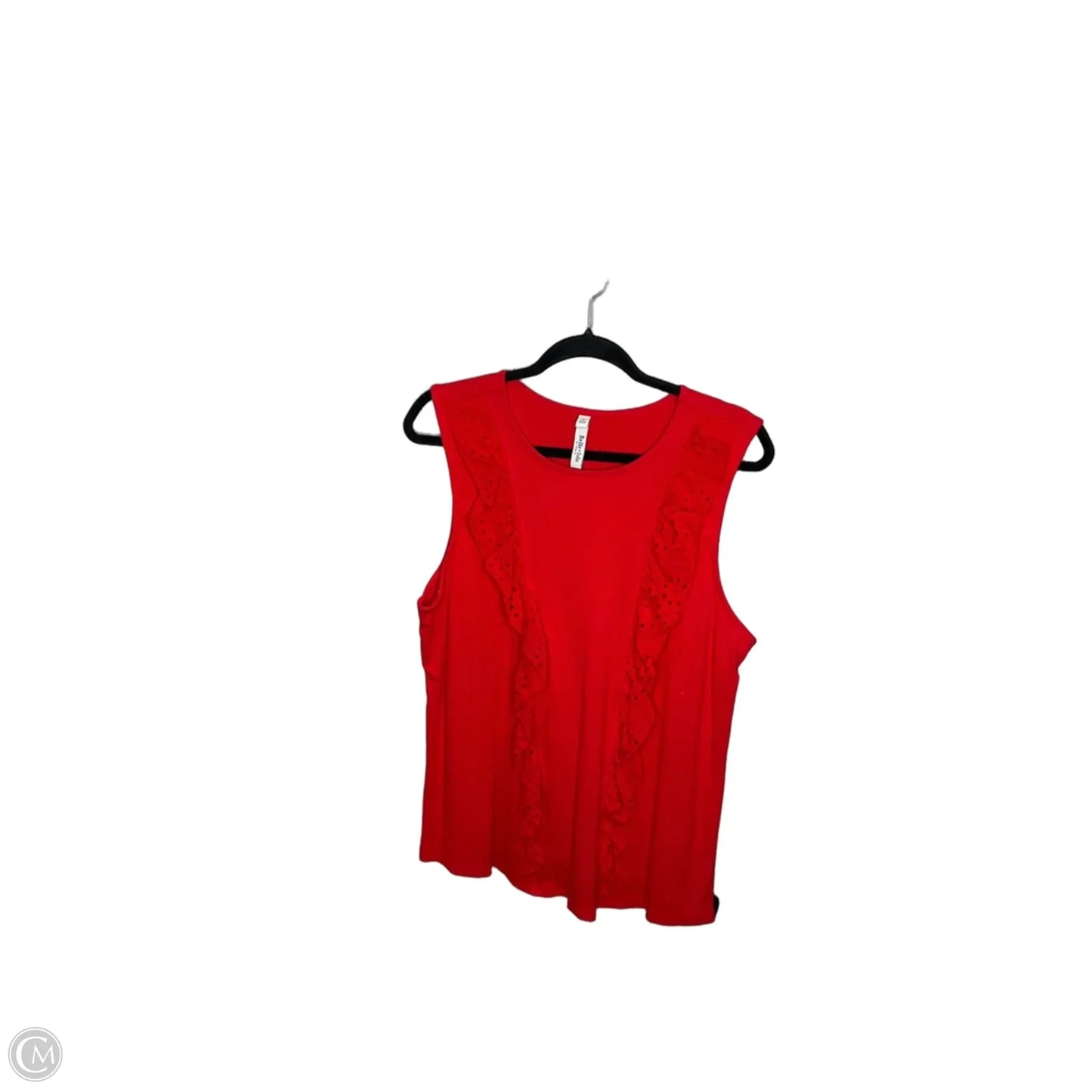 Top Sleeveless By Clothes Mentor In Red, Size: 3x