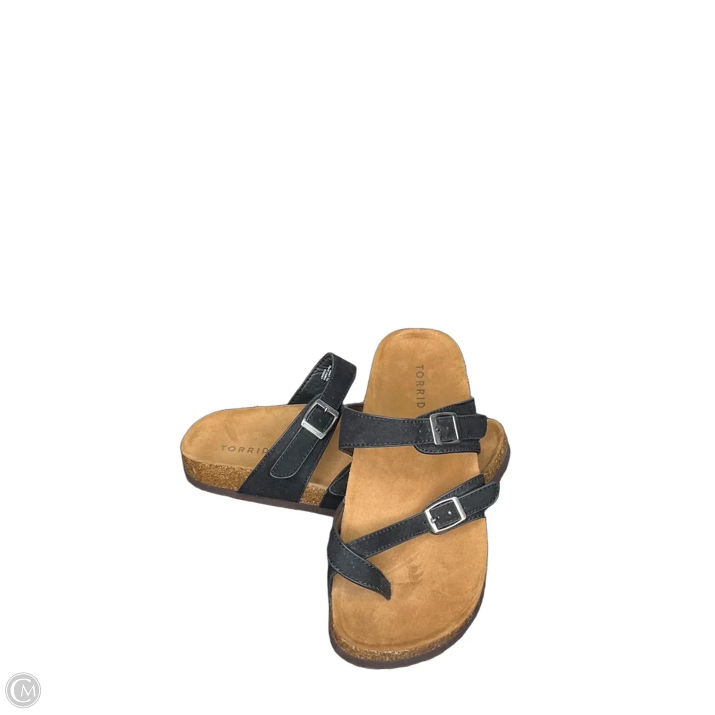 Sandals Flats By Torrid In Black, Size: 8