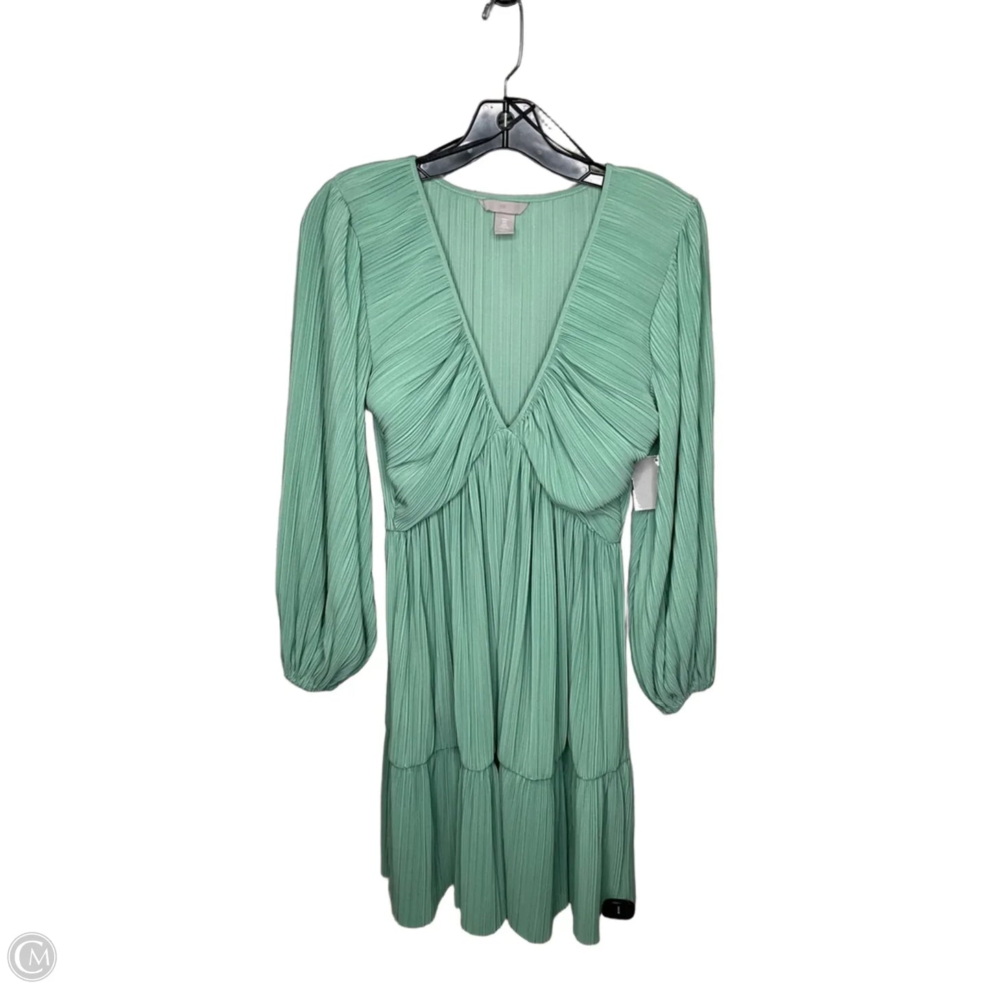 Dress Casual Midi By H&m In Green, Size: S