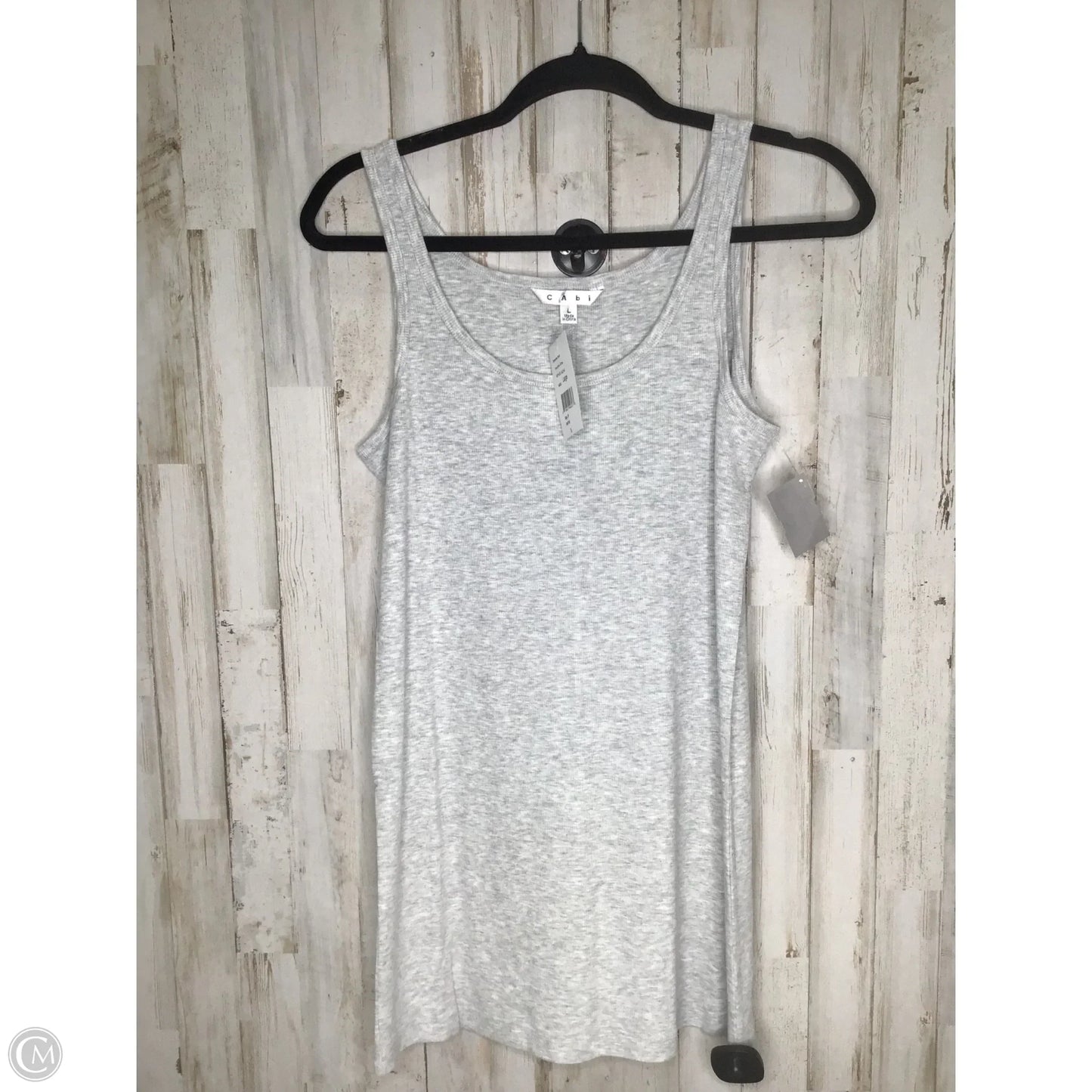 Top Sleeveless By Cabi In Grey, Size: L