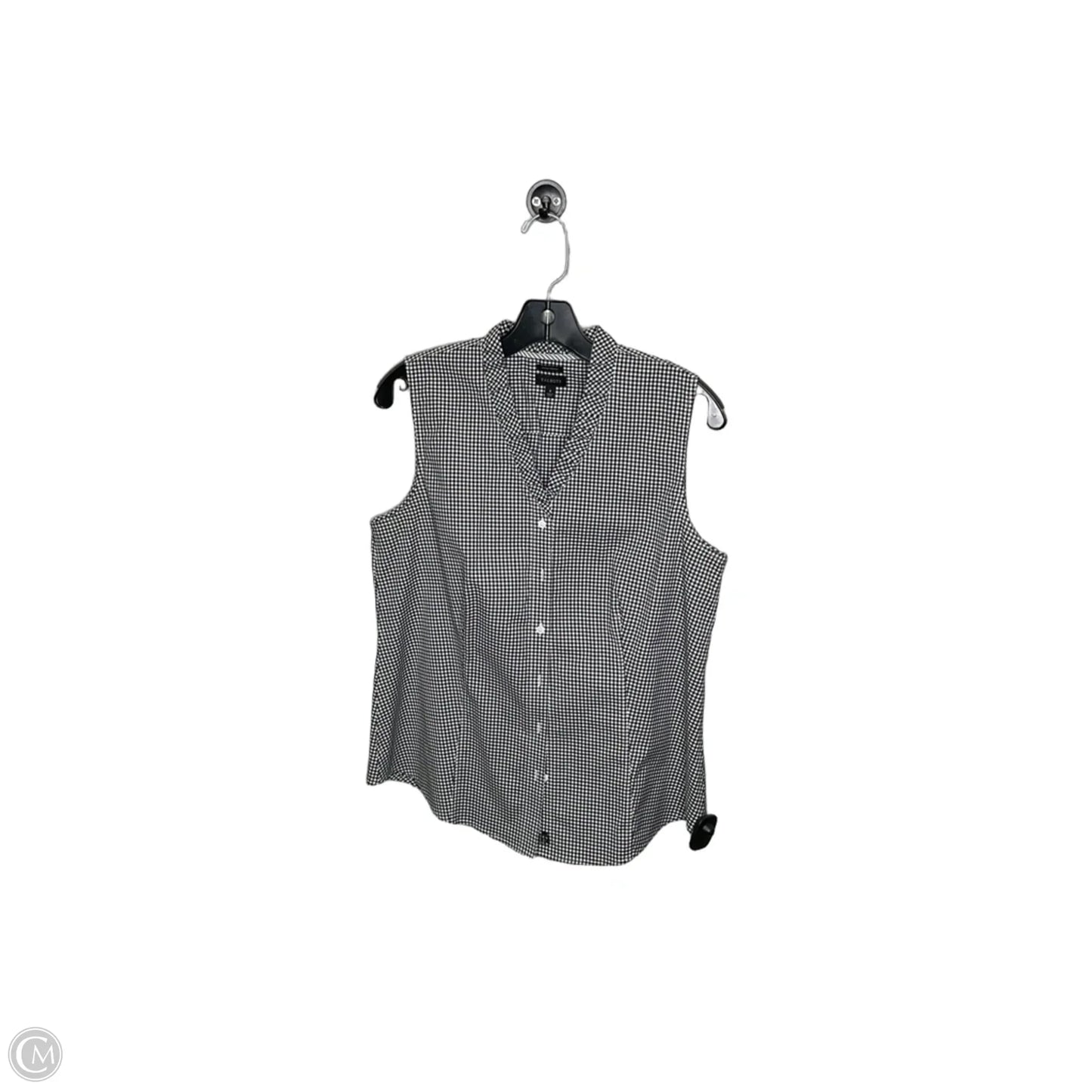 Top Sleeveless By Talbots In Black & White, Size: M