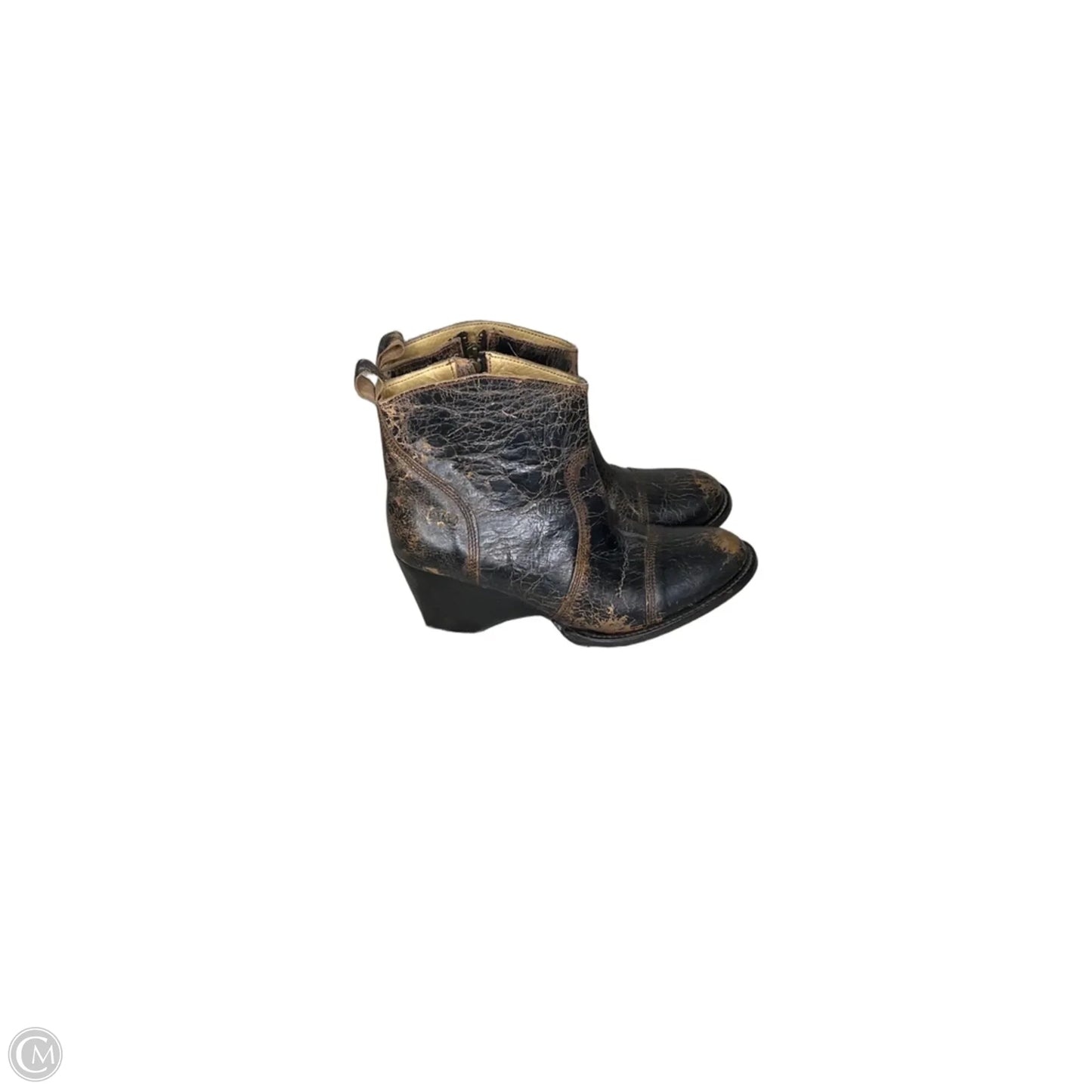 Boots Ankle Heels By Bed Stu In Black, Size: 10