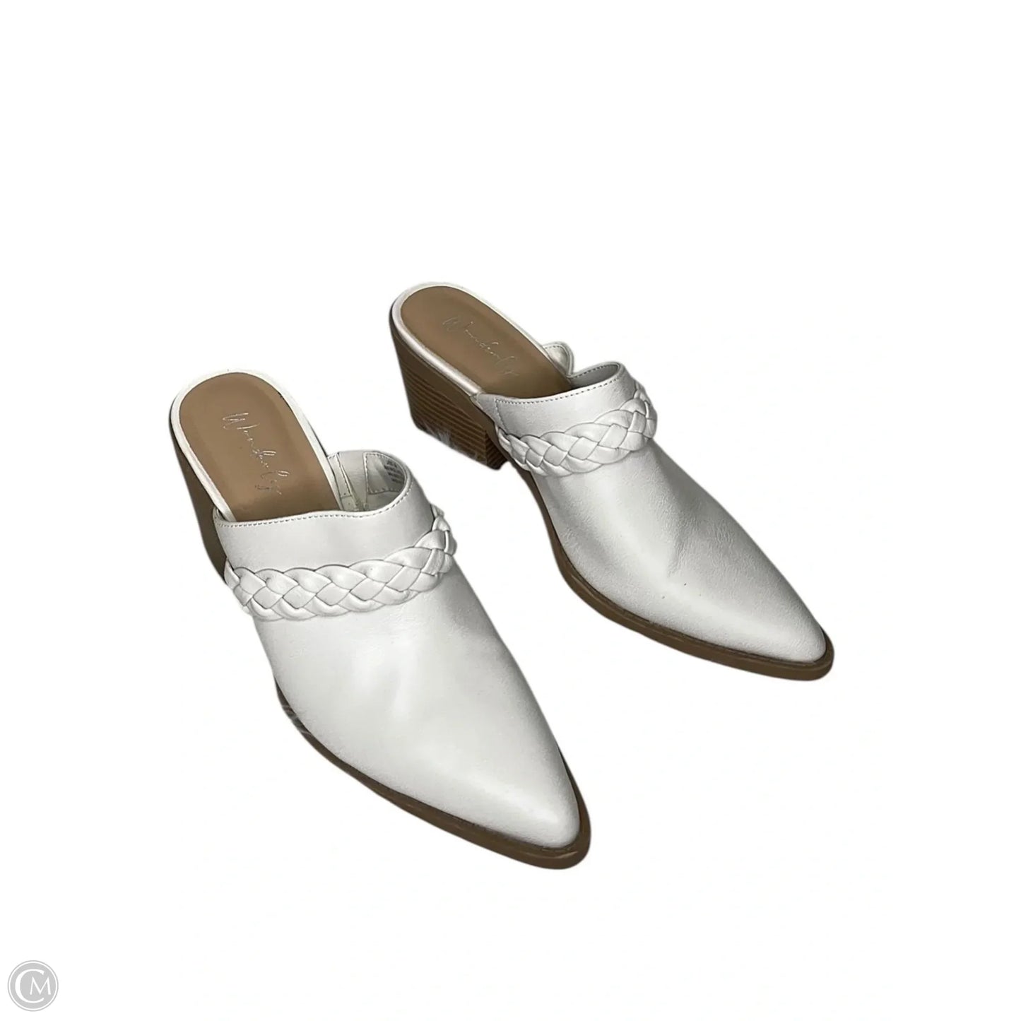 Shoes Heels Block By Wonderly In White, Size: 9