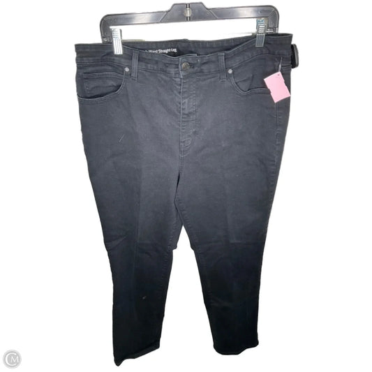 Jeans Straight By Talbots In Black, Size: 16