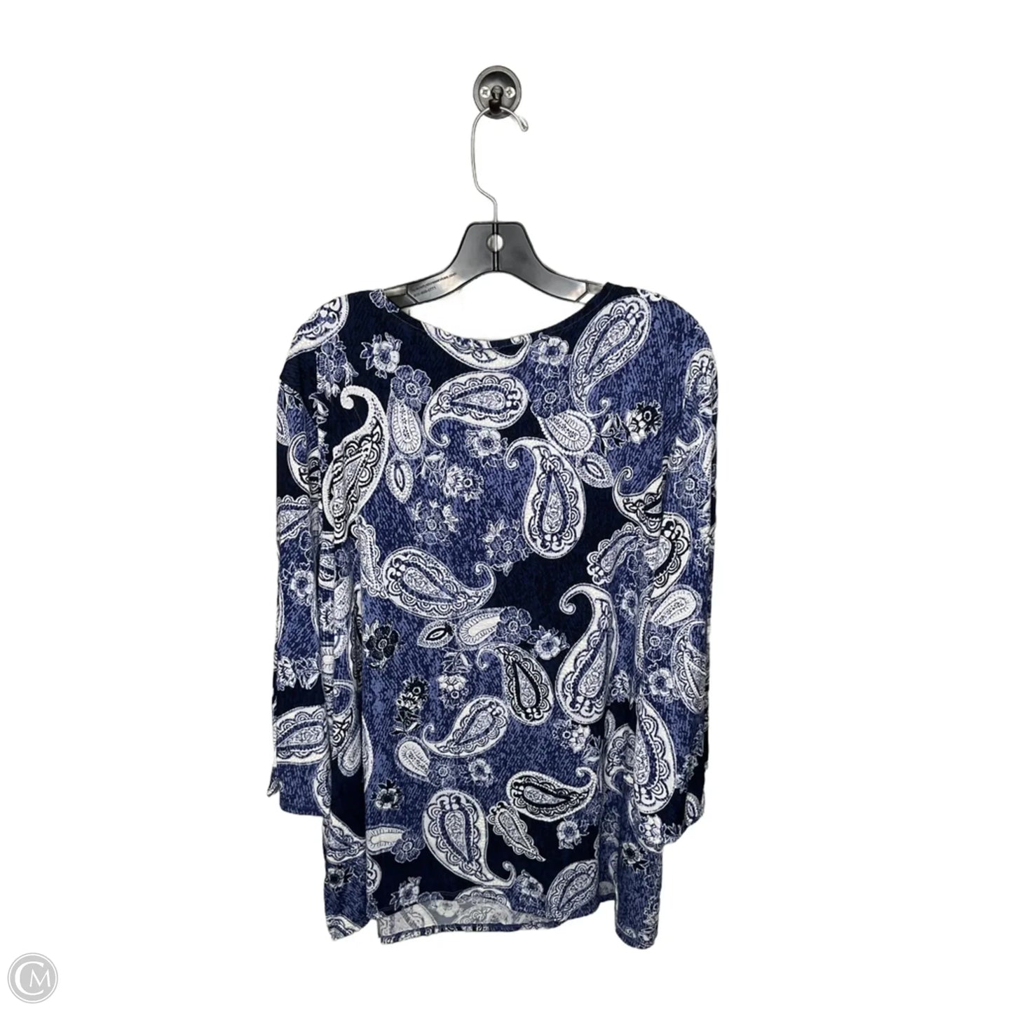 Top Long Sleeve By New Directions In Blue, Size: 3x