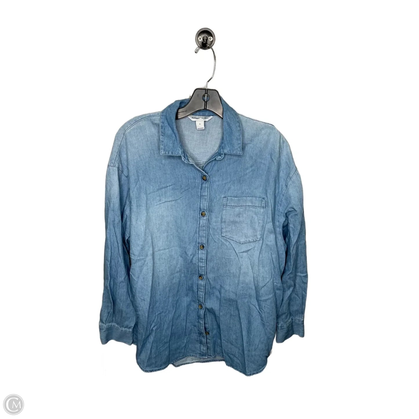 Top Long Sleeve By Old Navy In Blue, Size: S