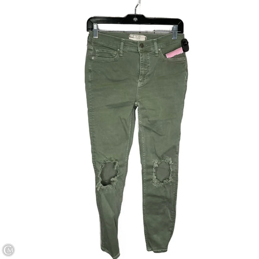 Jeans Skinny By Free People In Green, Size: 4