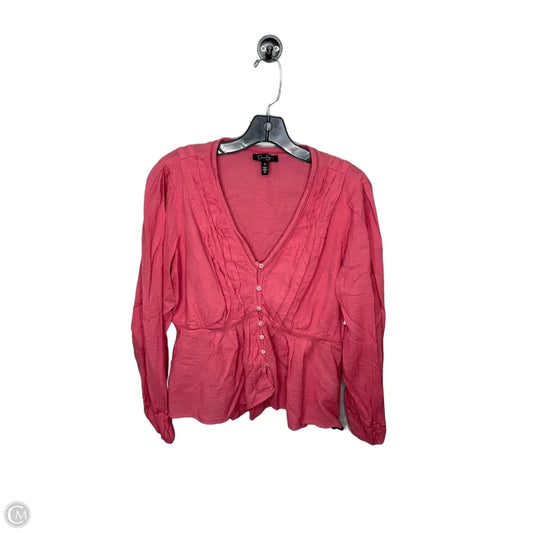 Top Long Sleeve By Jessica Simpson In Pink, Size: Xl