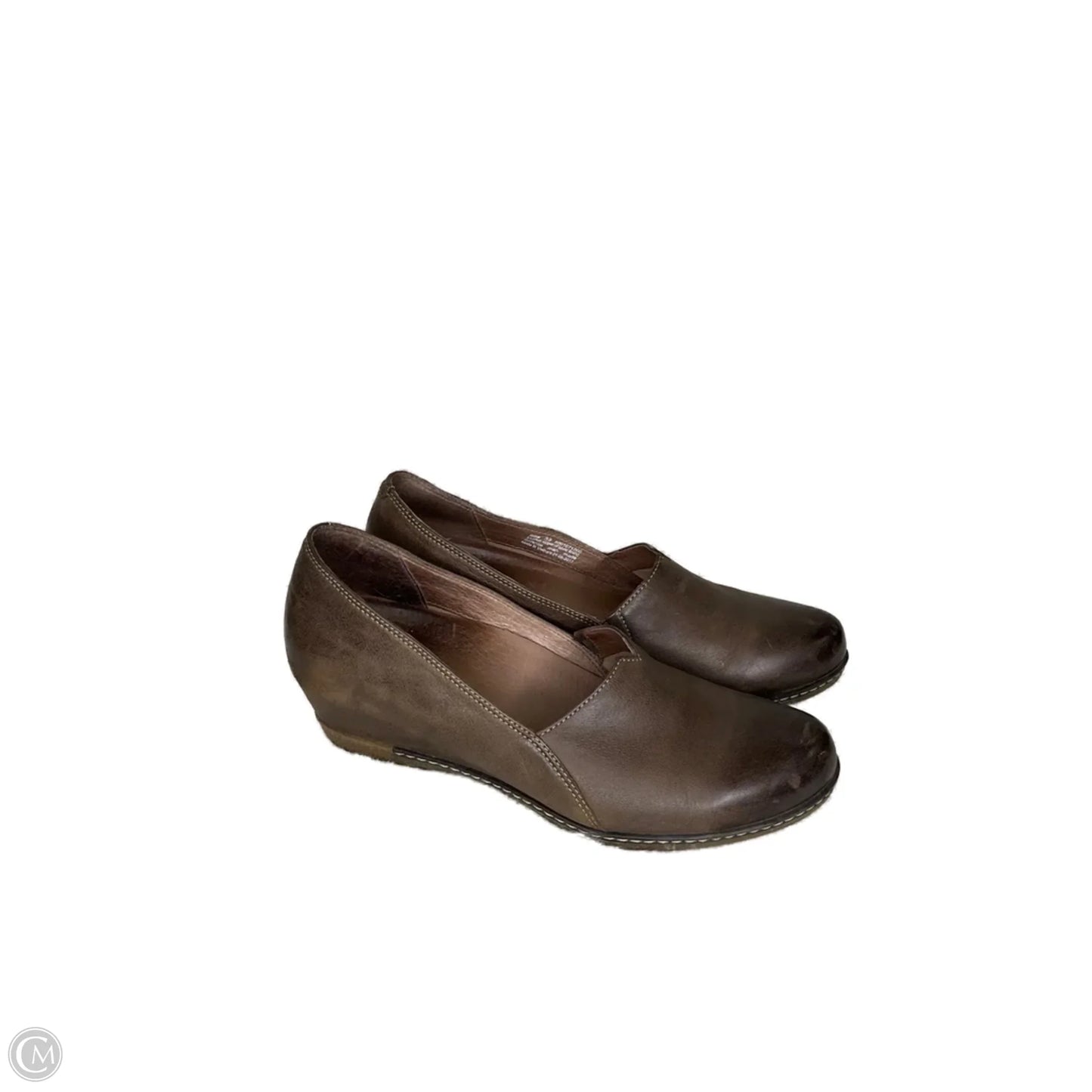 Shoes Heels Wedge By Dansko In Brown, Size: 8.5
