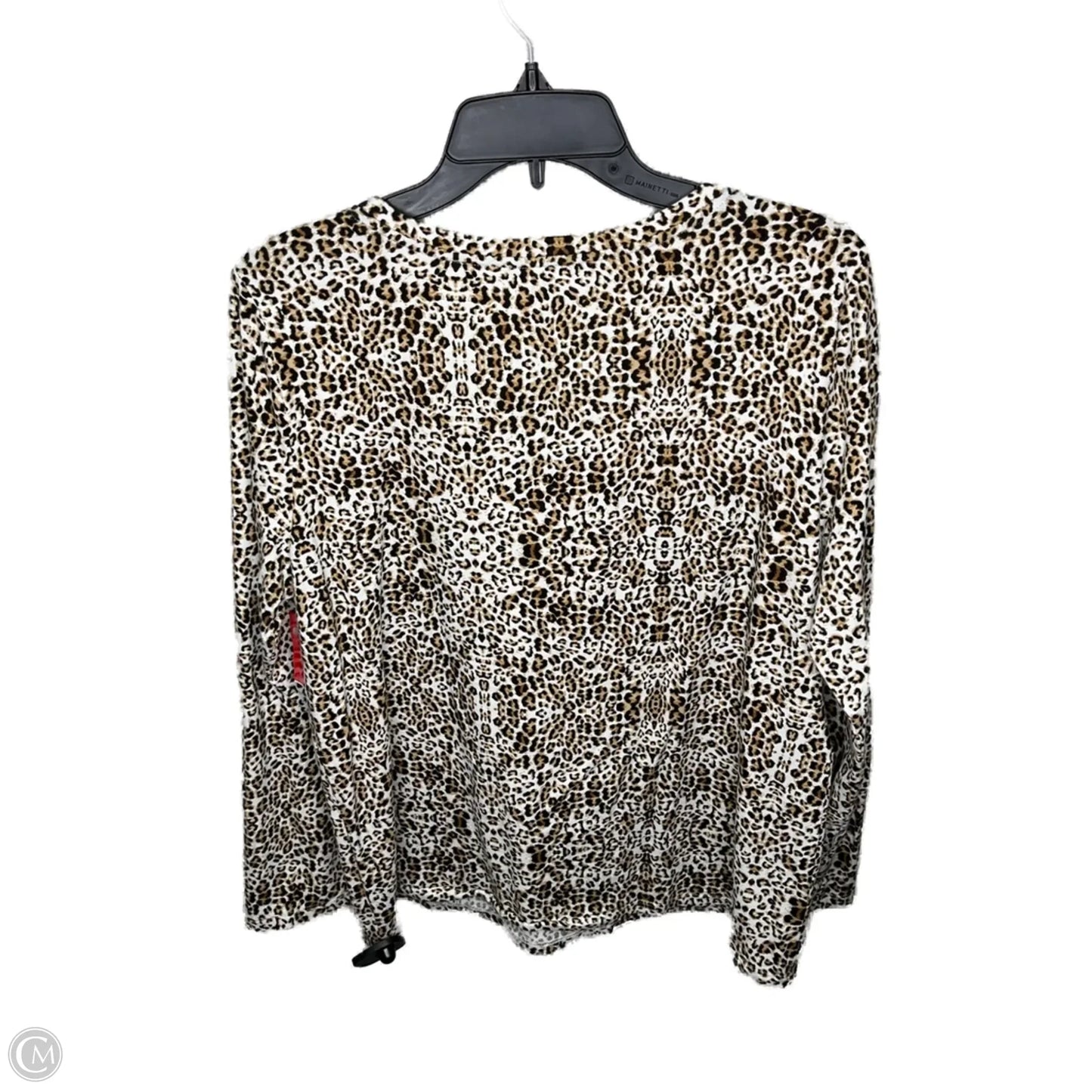 Top Long Sleeve By Rafaella In Animal Print, Size: Xl