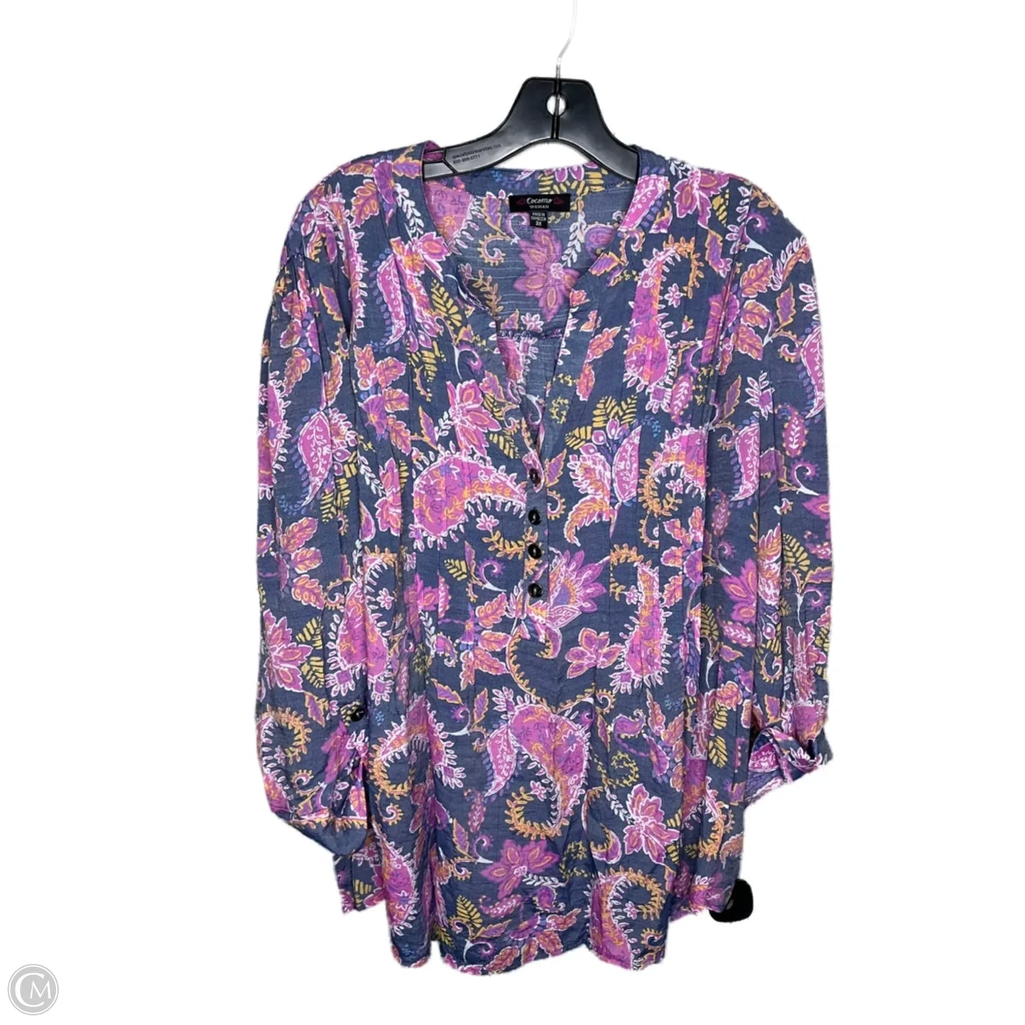 Top Long Sleeve By Cocomo In Purple, Size: 3x
