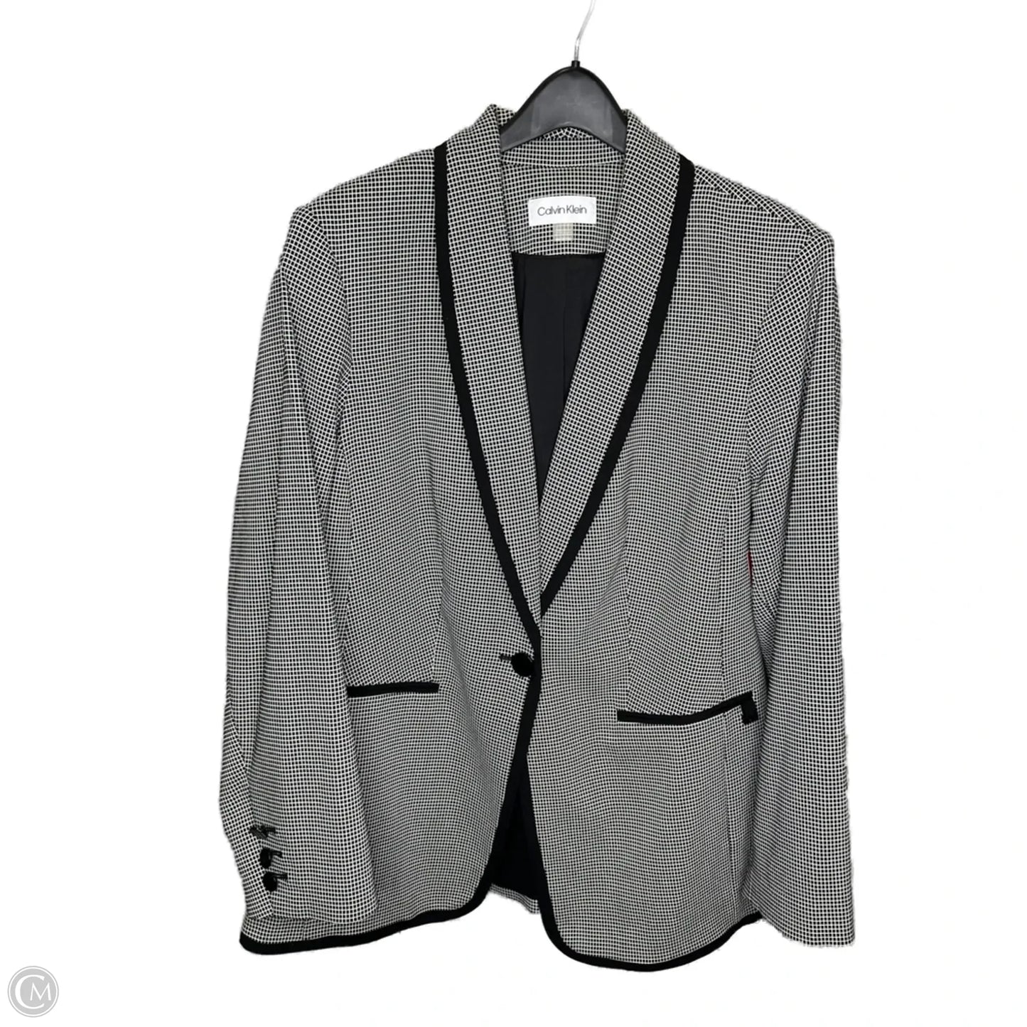Blazer By Calvin Klein In Grey, Size: 18