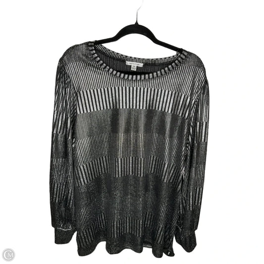 Top Long Sleeve By John Paul Richard In Silver, Size: 3x