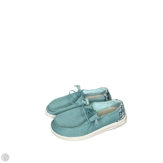 Shoes Sneakers By Hey Dude In Aqua, Size: 8