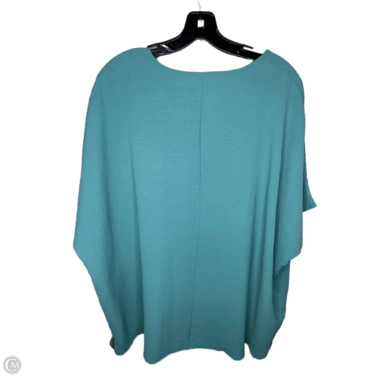 Top Short Sleeve By Zenana Outfitters In Aqua, Size: Xl
