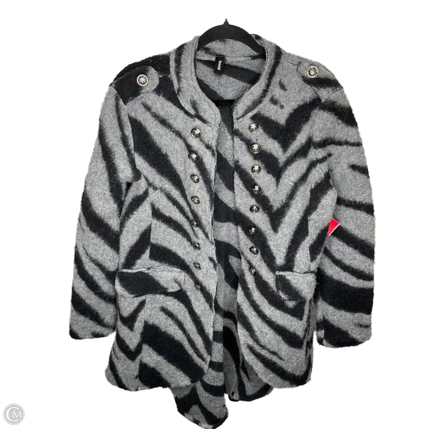 Jacket Fleece By Venti6 In Grey, Size: S