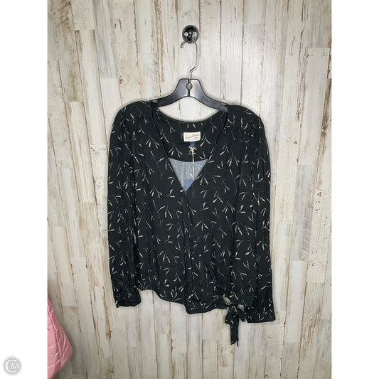 Top Long Sleeve By Universal Thread In Black, Size: L