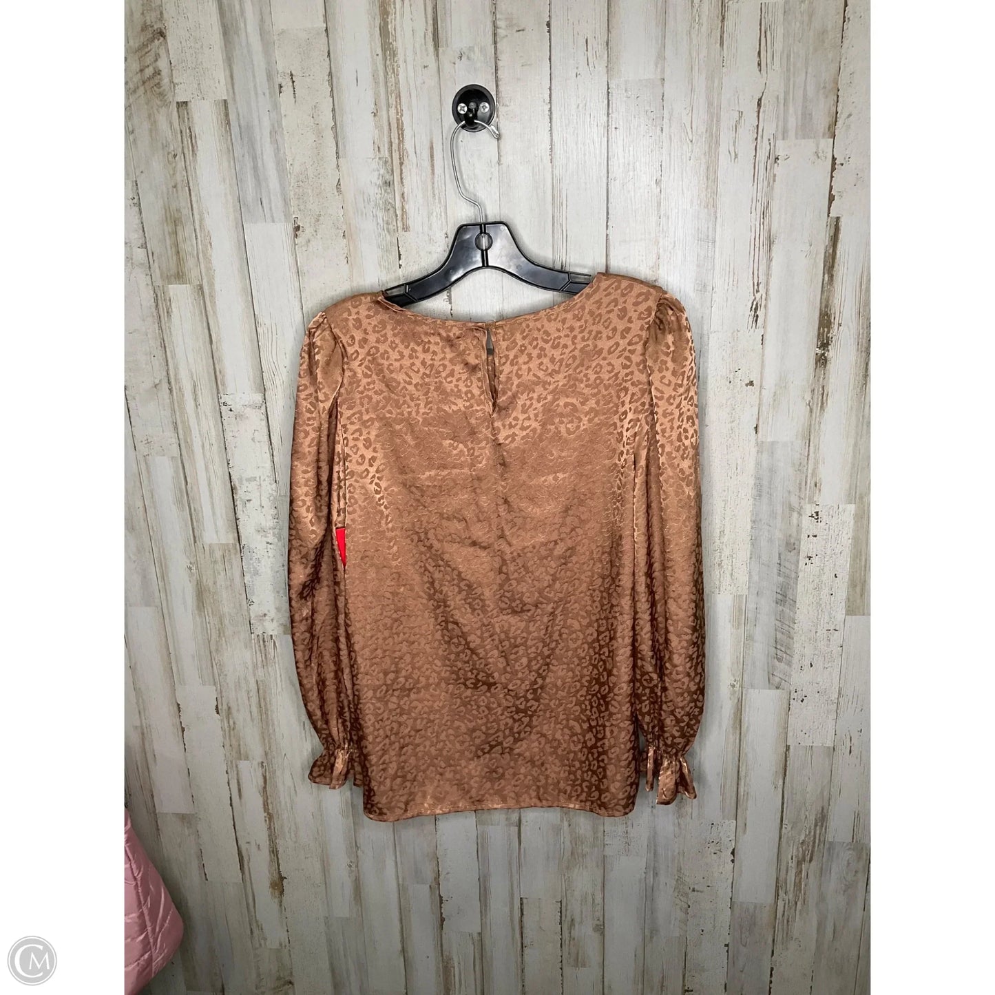 Blouse Long Sleeve By Tea N Rose In Bronze, Size: M
