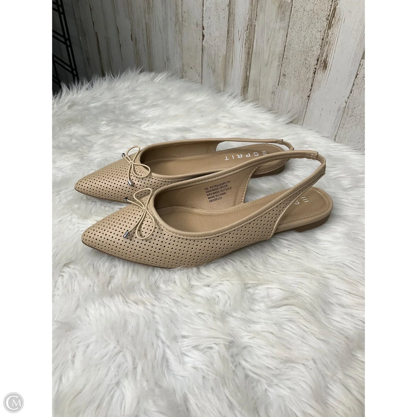 Shoes Flats By Esprit In Cream, Size: 8