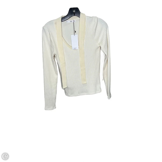 Top Long Sleeve By Mng In Cream, Size: S